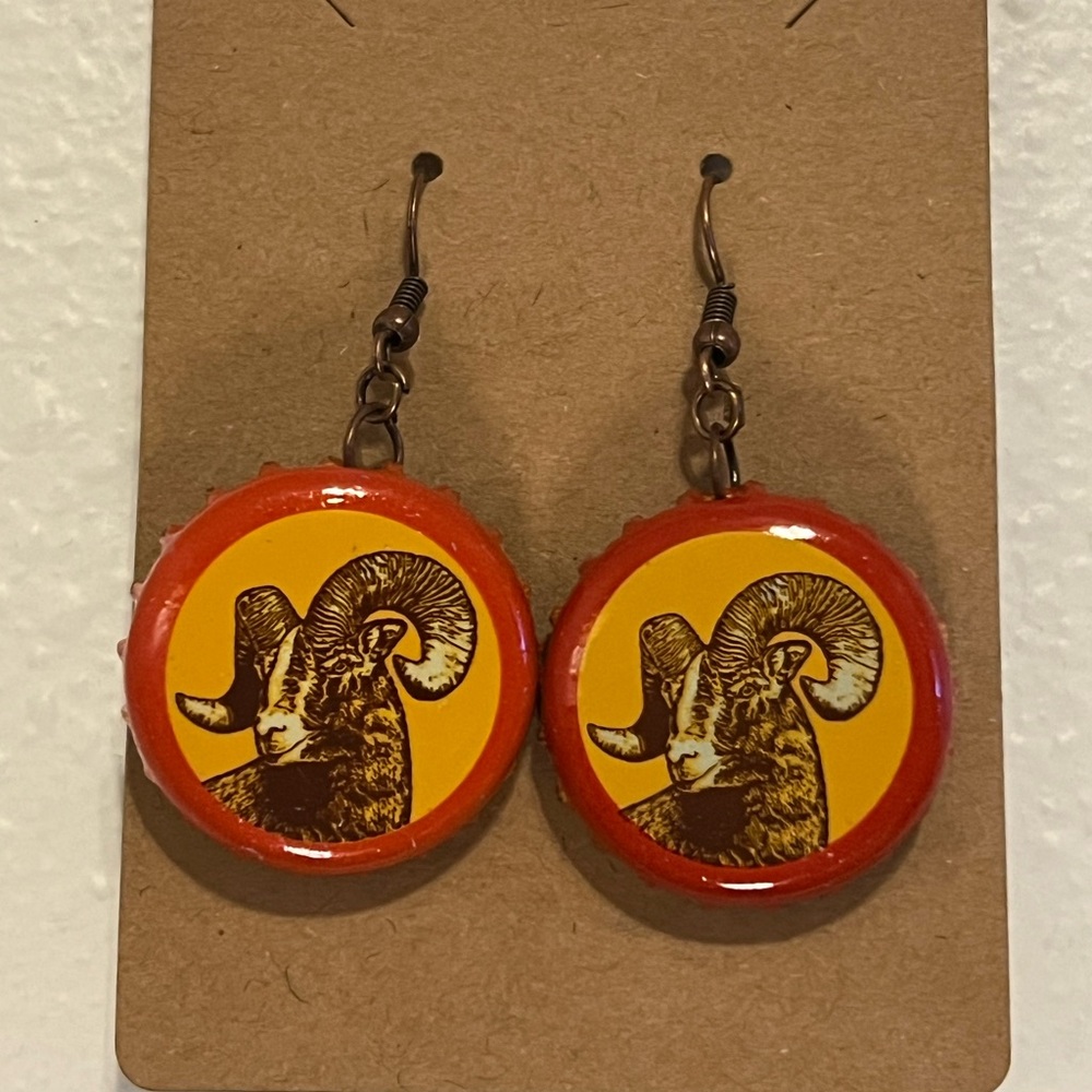 Handmade Shiner Bock Beer Bottle Earrings